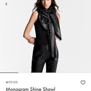 Louis Vuitton Black Monogram Scarf Wrap